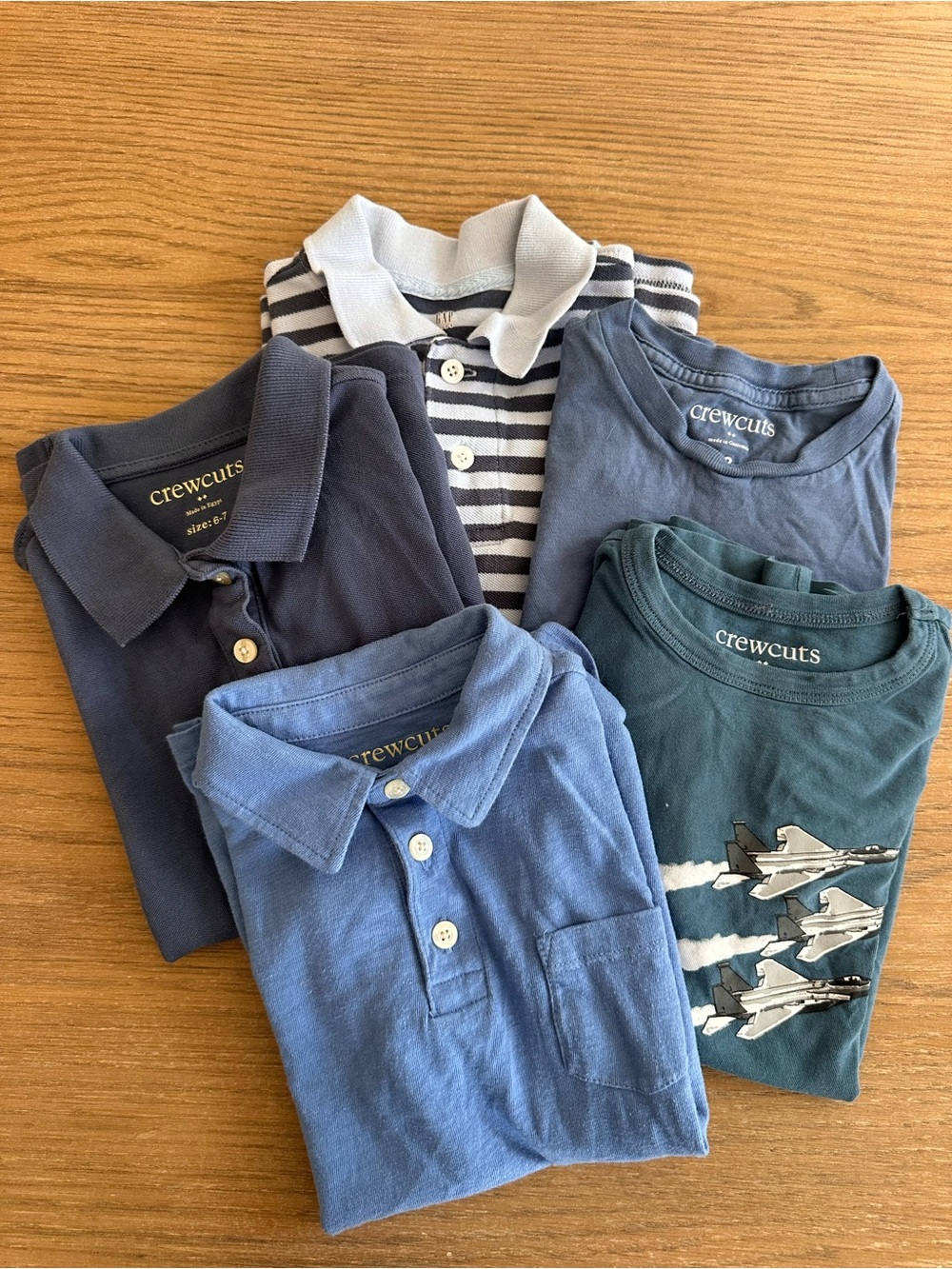 J.Crew Crewcuts Gap Boys Size Small 6-7 short sleeve shirts and polos, lot of 5